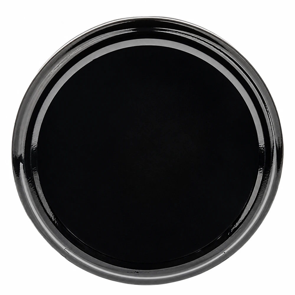Couvercle BasicSeal 70 mm noir (TO70) UNiTWIST Couvercle BasicSeal TO70 noir, bouchon à vis rond de 70 mm pour bocaux de conserve – vue de dessus