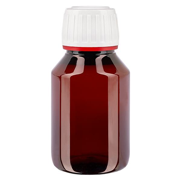 Bouteille PET 50ml avec bouchon à charnière blanc Bouteille PET 50ml avec bouchon à charnière blanc