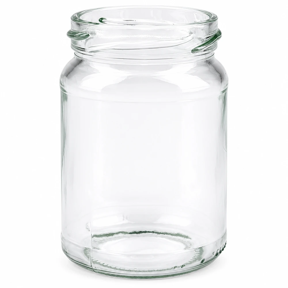 205ml Verre rond sans couvercle (TO58) UNiTWIST UNiTWIST Runda205 Bocal rond 205ml TO58 à visser vide transparent Bocal de conservation