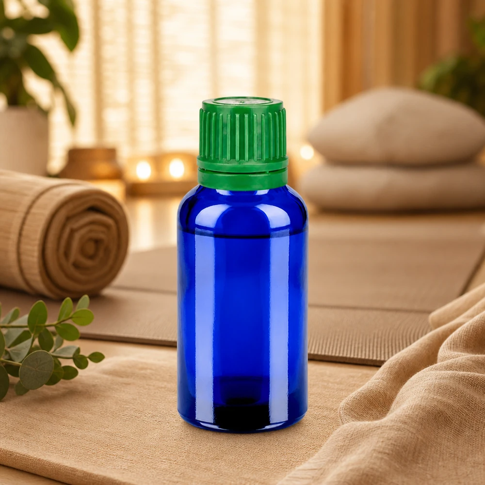 Flacon 30ml 11mm SV vert OV BlueLine UT18/30 Flacon pratique de 30 ml avec filetage UT18/30 pour les applications professionnelles et les besoins de laboratoire