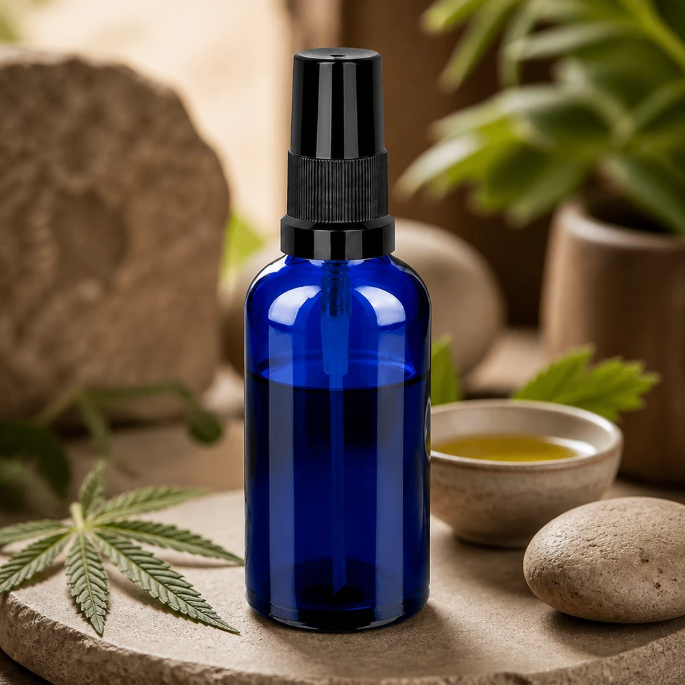 Vaporisateur 50ml noir STD BlueLine UT18/50 Vaporisateur BlueLine pratique de 50 ml idéal pour les cosmétiques DIY et les produits de soin naturels