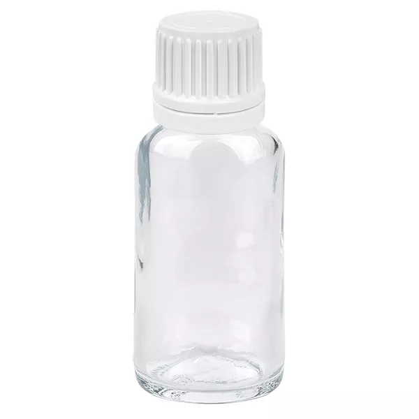 Flacon compte-goutte 20ml 0.7mm blanc OV ClearLine UT18/20