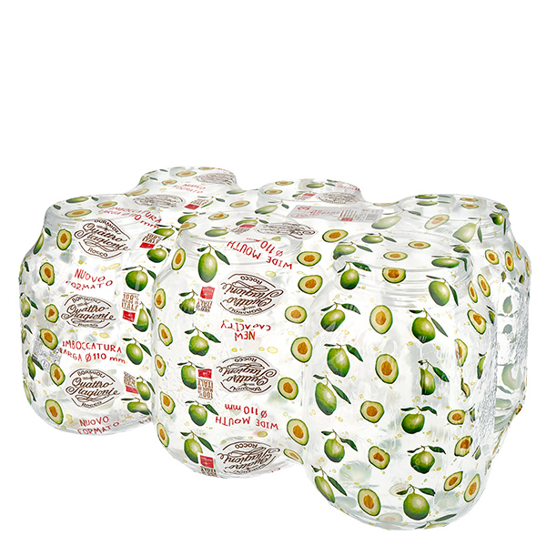 3000ml verre rond « Quattro Stagioni » avec couvercle