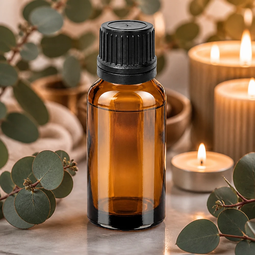 20ml flacon de gouttes. 1mm noir OV BrownLine UT18/20 Flacon compte-gouttes professionnel pour huiles essentielles - capacité 20ml avec verre brun anti-lumière