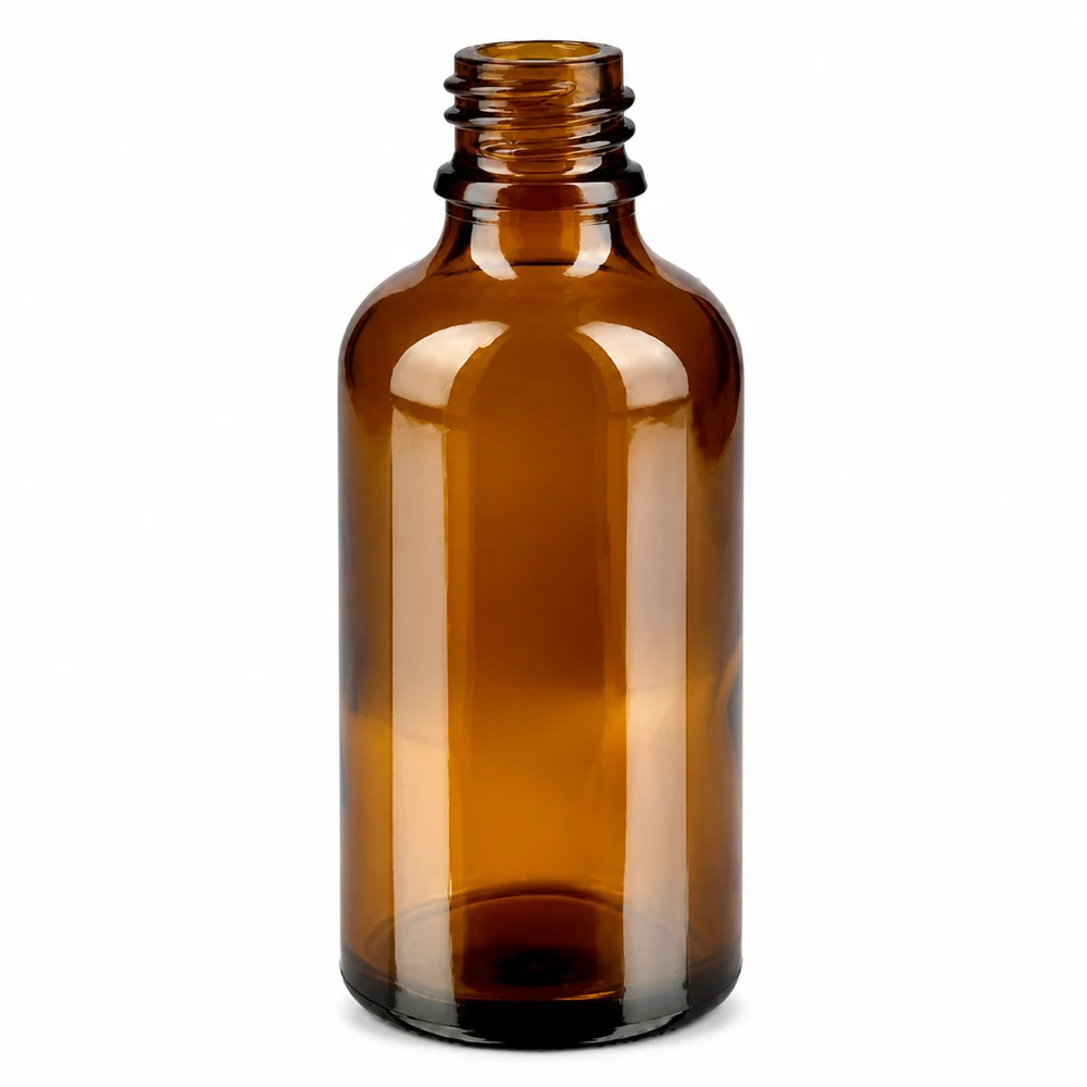 Flacon à pipette 50ml noir OV BrownLine UT18/50 Flacon en verre brun 50ml avec bouchon pipette OV BrownLine UT18/50 pour huiles essentielles