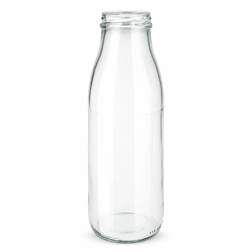 500ml Bouteille sans bouchon (TO48) UNiTWIST 500ml Glasflasche ohne Deckel transparent TO48 UNiTWIST für Milch Saft und Getränke aus hochwertigem Glas