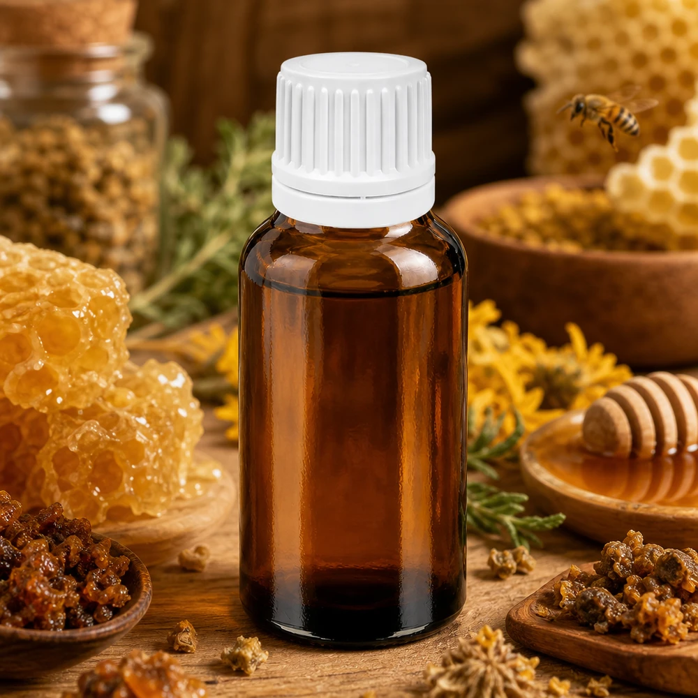 Flacon compte-goutte 30ml 0.7mm blanc OV BrownLine UT18/30 Bouteille en verre brun de 30 ml de qualité pharmaceutique avec bouchon d'origine pour applications médicales