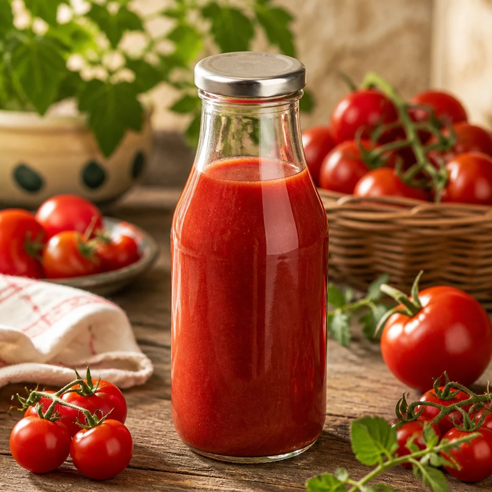 Bouteille en verre réutilisable de 330 ml avec bouchon à vis argenté, pour les jus de fruits faits maison