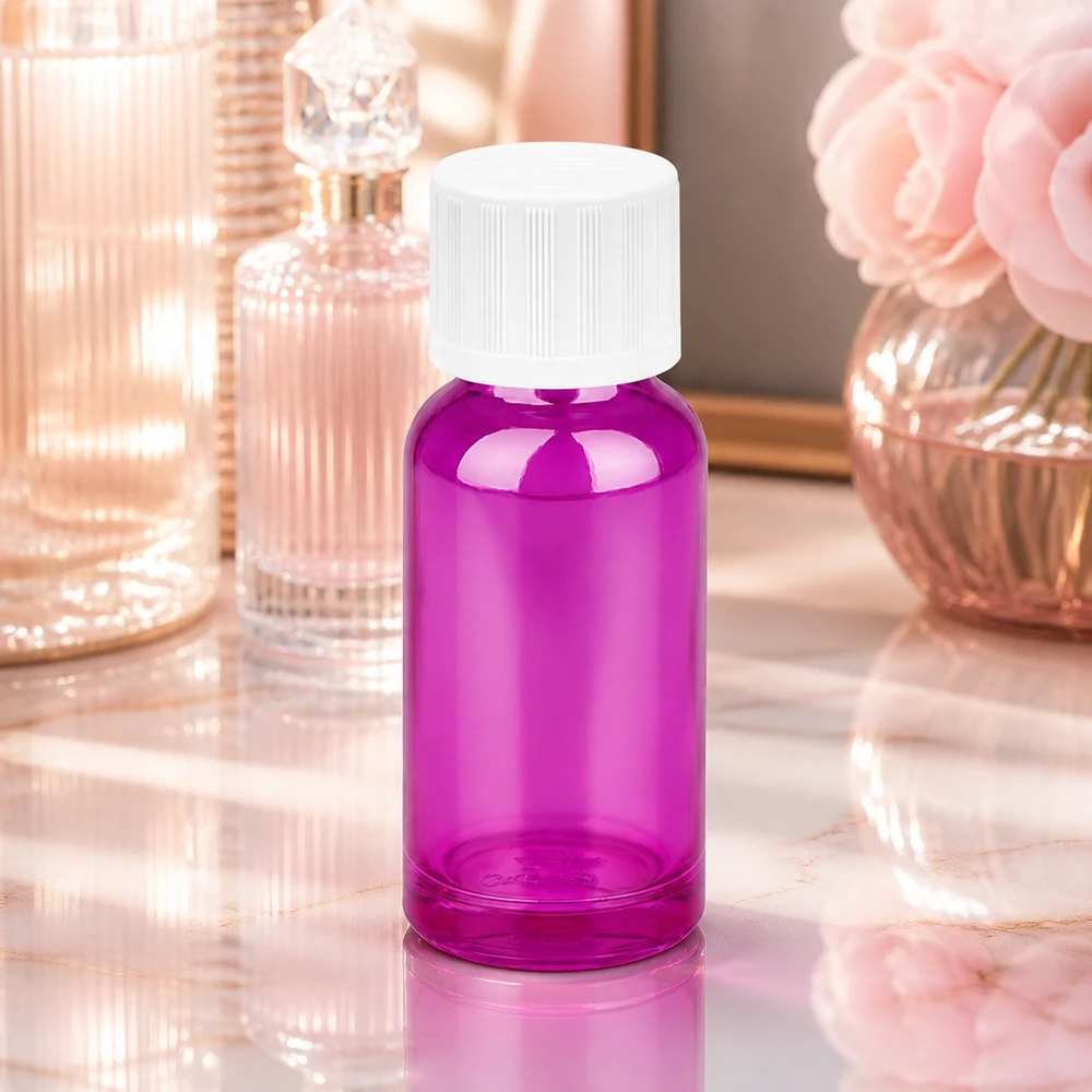 Le verre violet de 20 ml avec bouchon standard offre une protection contre les UV pour les substances sensibles à la lumière