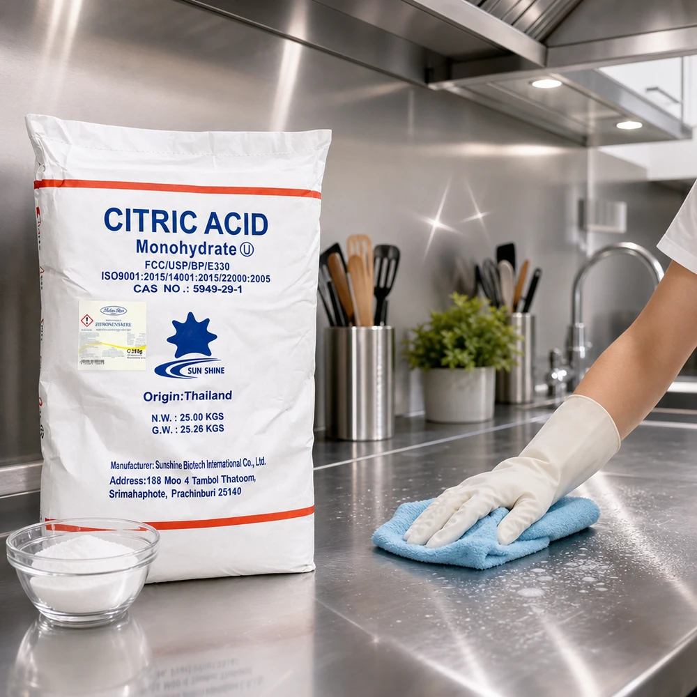 25kg Acide citrique, E330, qualité alimentaire Nettoyage professionnel de la cuisine avec 25kg d'acide citrique E330 - détartrant naturel pour la restauration