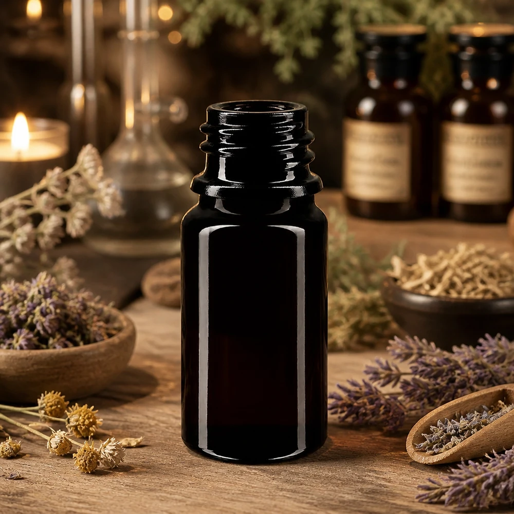 Flacon en verre violet 5 ml DIN18 (verre Miron) Flacon compte-gouttes en verre violet Miron durable Orion 5ml pour une conservation des cosmétiques respectueuse de l'environnement