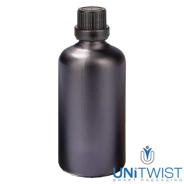 100ml flacon compte-gouttes 2mm fermeture d'inviolabilité BlackLine UT18/100 100ml flacon compte-gouttes 2mm fermeture d'inviolabilité BlackLine UT18/100