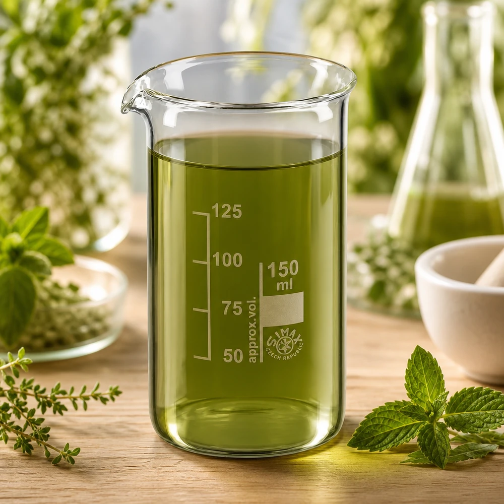 Bécher 150ml en verre borosilicate résistant à la chaleur (forme haute) Verre à bec haut de 150 ml en verre borosilicaté, muni d'une graduation, pour les extraits de plantes et les produits naturels