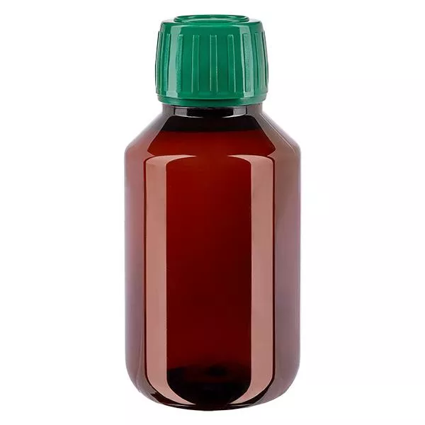 Bouteille PET 100ml avec bouchon vert,bouchon d'inviolabilité Bouteille PET 100ml avec bouchon vert,bouchon d'inviolabilité