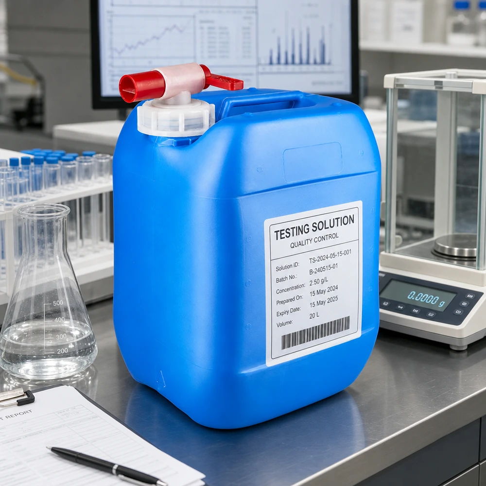 Bidon en plastique portable de 10 L, bleu, avec bouchon à vis et robinet rouge