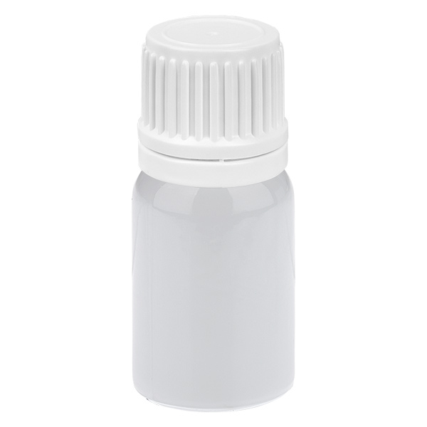 Flacon compte-gouttes de 5 ml, bouchon blanc de 0,7 mm, bouchon d'origine WhiteLine UT18/5 Flacon compte-gouttes de 5 ml, bouchon blanc de 0,7 mm, bouchon d'origine WhiteLine UT18/5