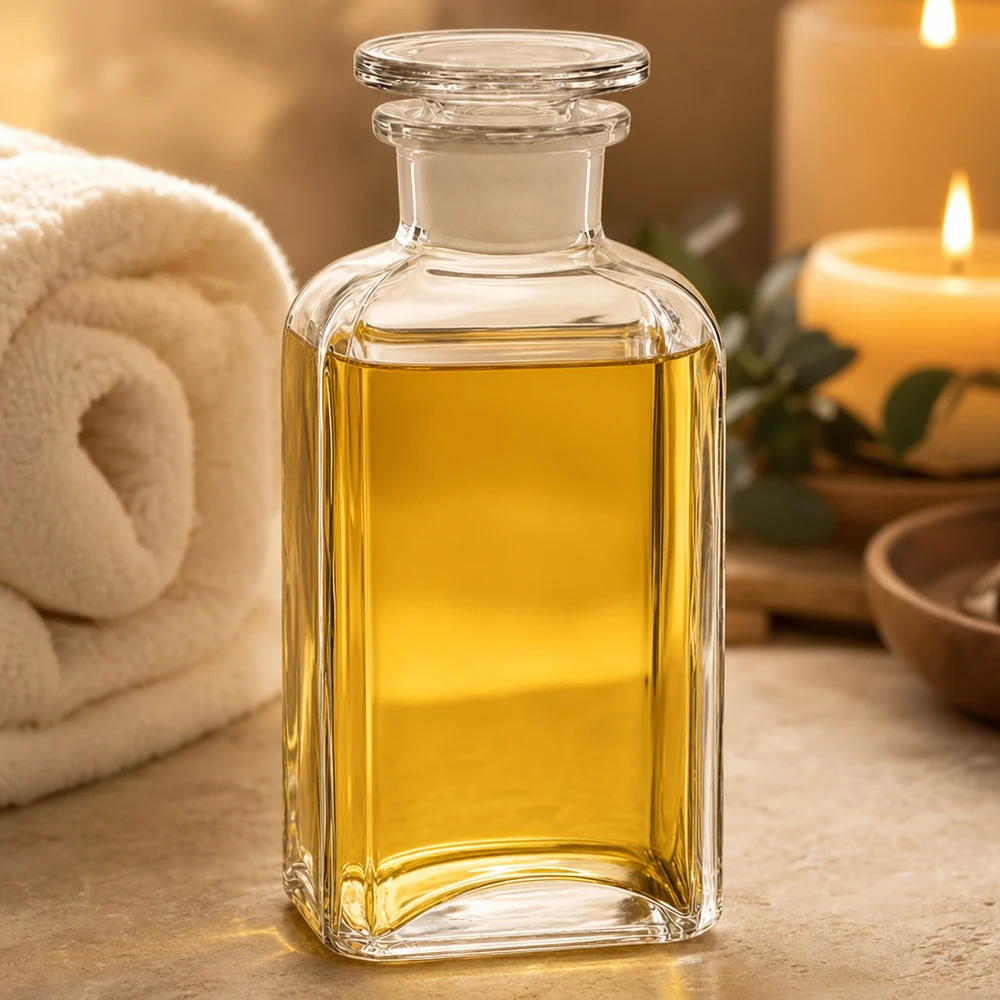 Bouteille carrée 250ml claire Bouchon en verre à col large Flacon carré en verre transparent de 250 ml, à col large et muni d'un bouchon, idéal pour les cosmétiques et l'aromathérapie