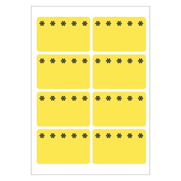 Étiquettes de congélation jaune (48 stickers) 26x40mm Étiquettes de congélation jaune (48 stickers) 26x40mm