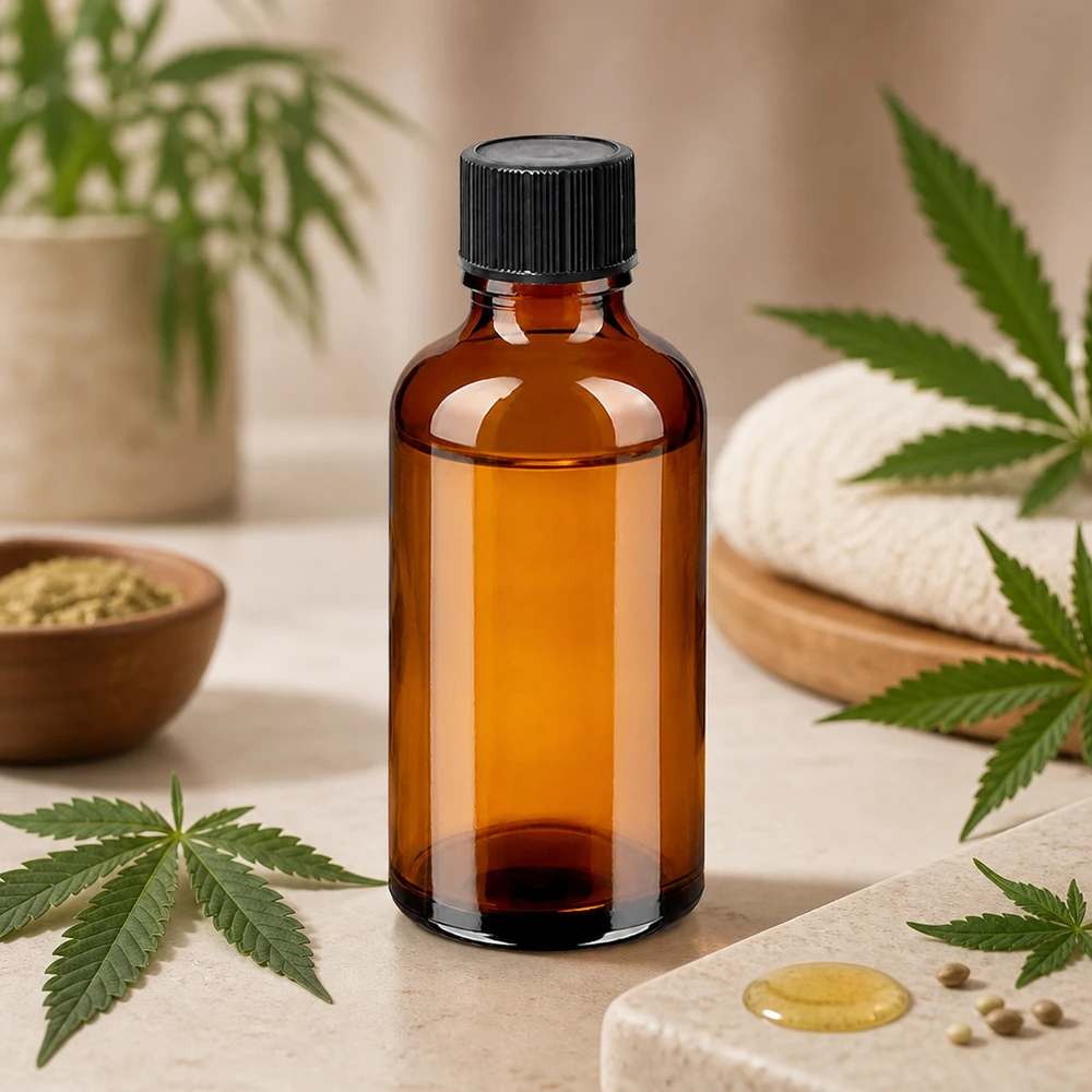 50ml flacon compte-gouttes. 1mm noir STD BrownLine UT18/50 Flacon compte-gouttes compact de 50 ml de qualité pharmaceutique pour les produits à base de cannabis et de chanvre