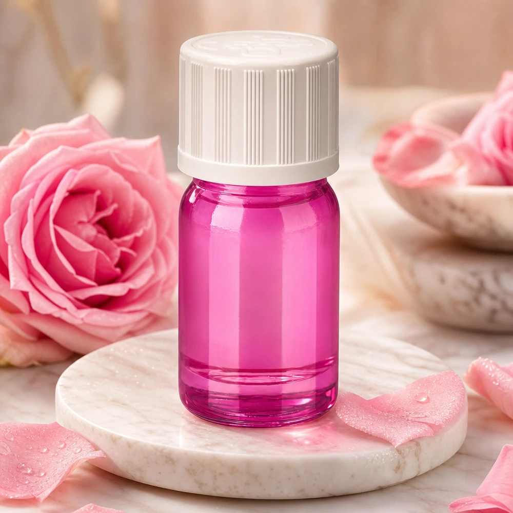Flacon compte-gouttes 5ml 1,2mm blanc standard à l'épreuve des enfants PurpleLine. UT18/5 Flacon en verre 5ml avec bouchon Ultra Tight Purple pour une conservation sûre des essences