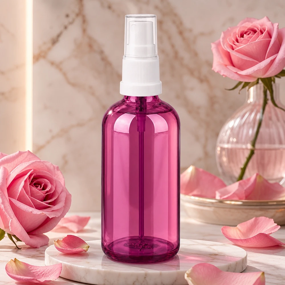Vaporisateur en plastique de haute qualité 100ml avec bouchon à pompe pratique violet