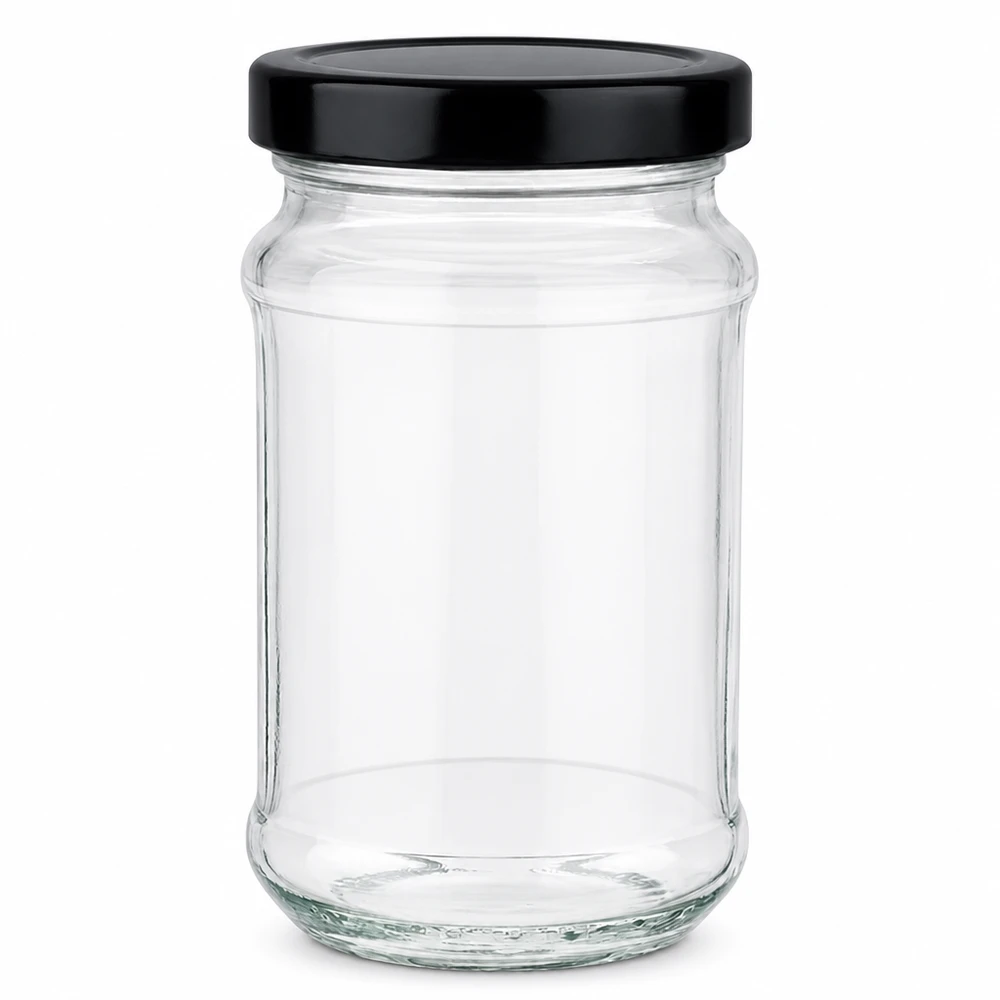 390ml Verre rond avec couvercle BasicSeal noir UNiTWIST 390ml bocal rond avec couvercle noir BasicSeal UNiTWIST - bocal à provisions vide en verre avec couvercle à visser