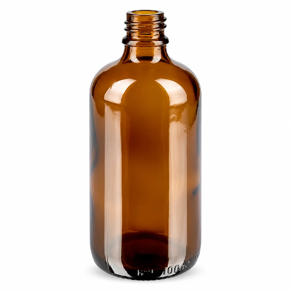 Flacon 100ml 11mm SV blanc OV BrownLine UT18/100 Flacon en verre brun de haute qualité de 100 ml avec col étroit pour un dosage précis des gouttes