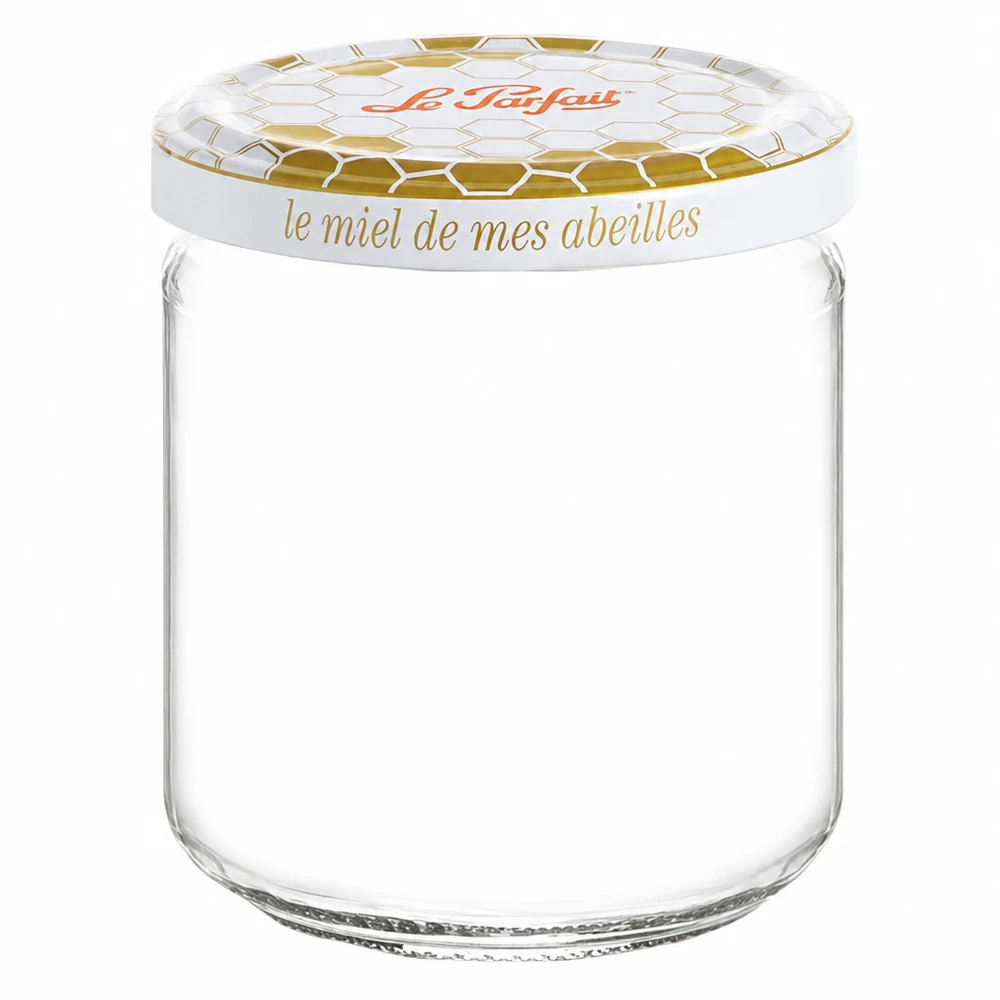 Le Parfait® pot miel 212 ml Ø63 mm Le Parfait 212ml pot de stockage avec couvercle à visser Honey et design nid d'abeille pour miel et aliments