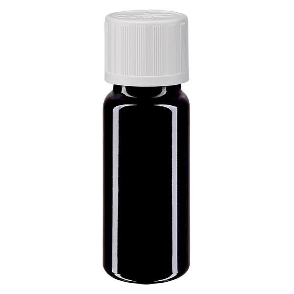 Flacon à pharmacie violet 10ml bouchon vissable blanc sécurité enfant standard