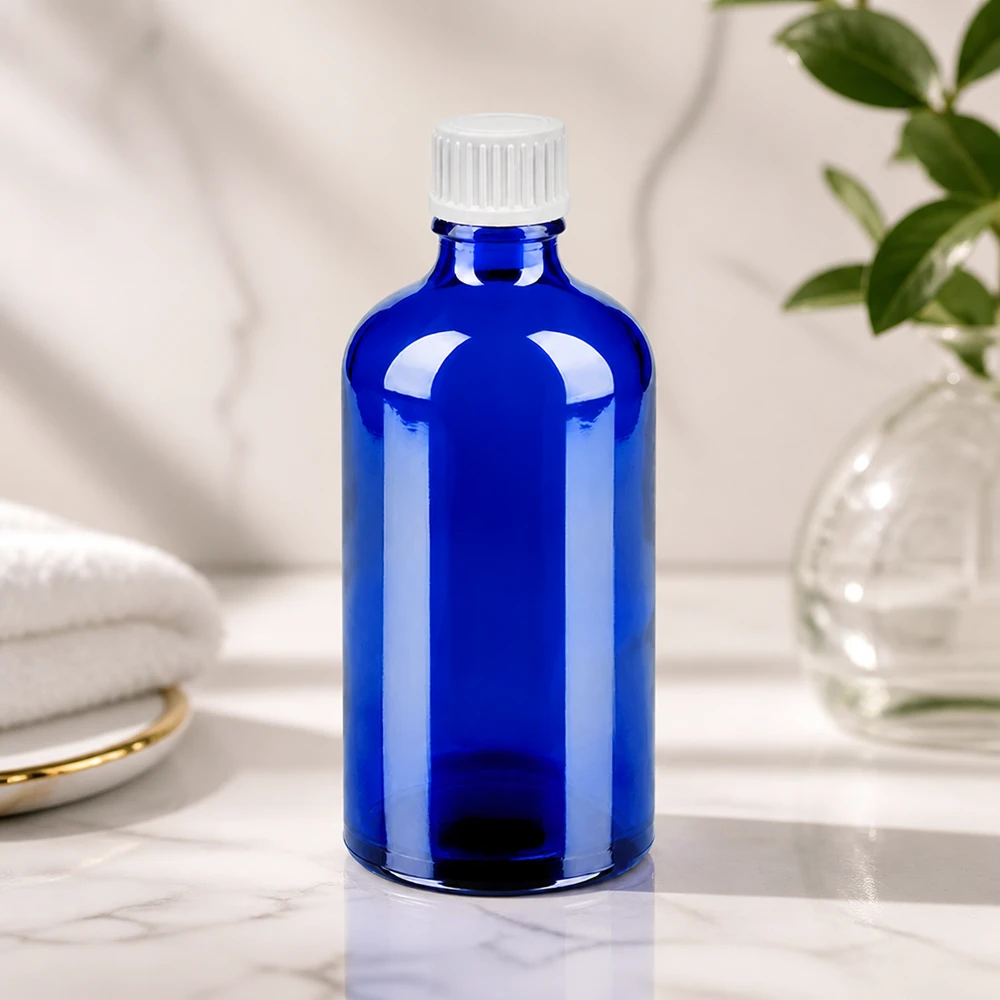 100ml flacon compte-gouttes 0.9mm blanc STD BlueLine UT18/100 Flacon compte-gouttes polyvalent 100ml bleu pour huiles essentielles Cosmétique Aromathérapie BlueLine UT18
