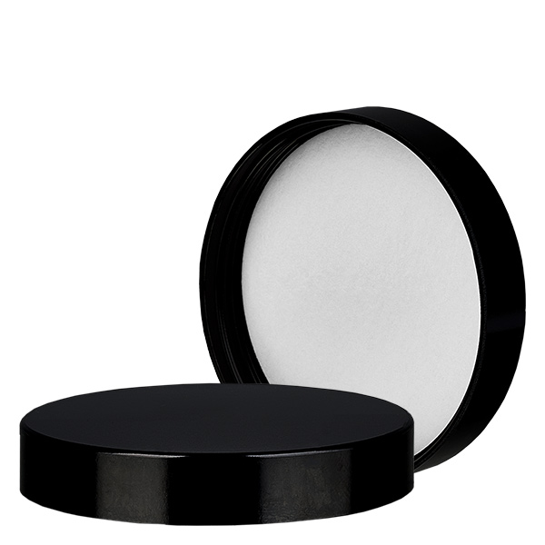 Couvercle à vis en bakélite noire, 63mm/R3