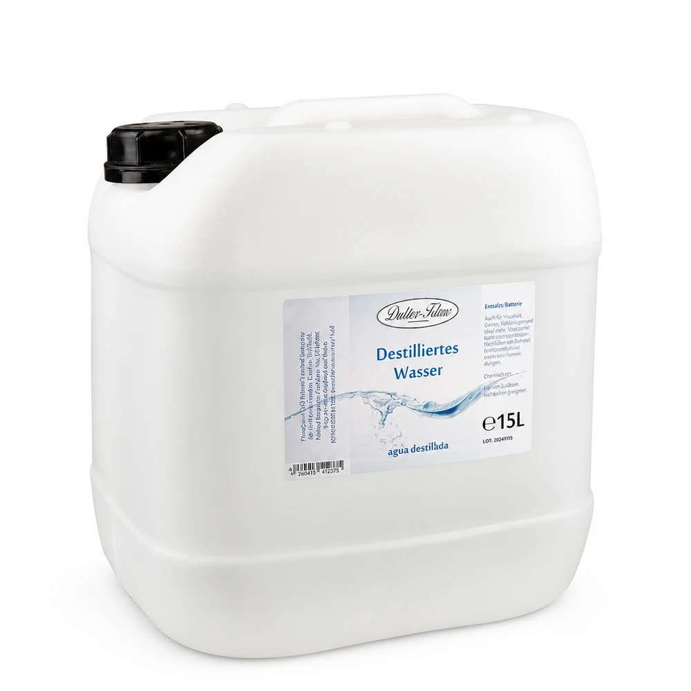 Eau distillée Doktor Klaus - Aqua dest 15 litres en jerrican premium teinte naturelle