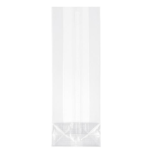 100 sachets à fond plat en OPP avec joints scellés, 55 + 35 x 180 100 sachets à fond plat en OPP avec joints scellés, 55 + 35 x 180