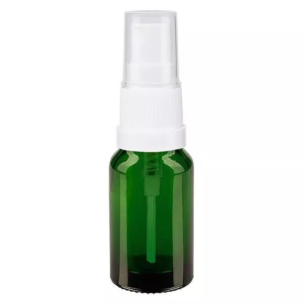 Flacon à pharmacie vert 10ml embout spray blanc Flacon à pharmacie vert 10ml embout spray blanc