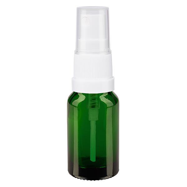 Flacon à pharmacie vert 10ml embout spray blanc