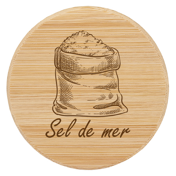 Paire en bois « Sel de mer » pour WECK RR60 Paire en bois « Sel de mer » pour WECK RR60