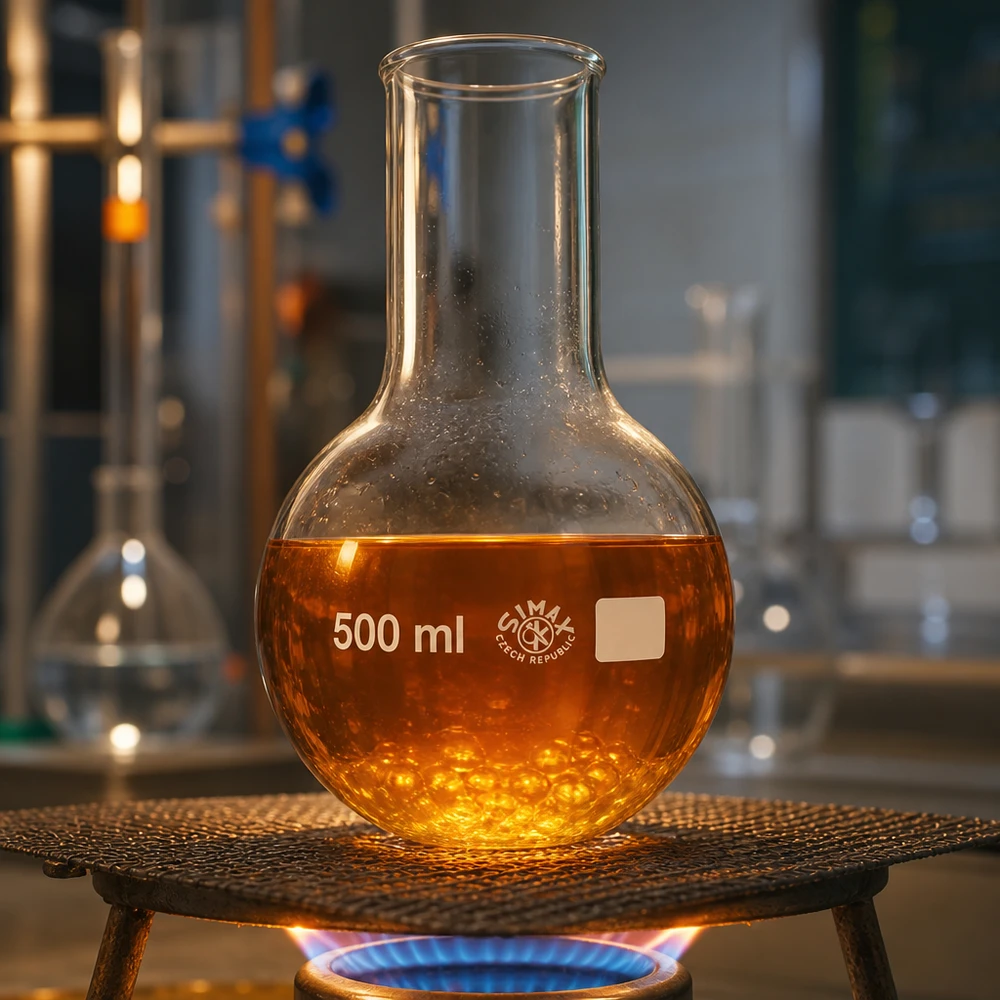 Ballon à fond plat 500ml col large borosilicate avec bord arrondi Ballon rond de qualité 500ml à col large avec épaisseur de paroi optimale pour une longue durée de vie