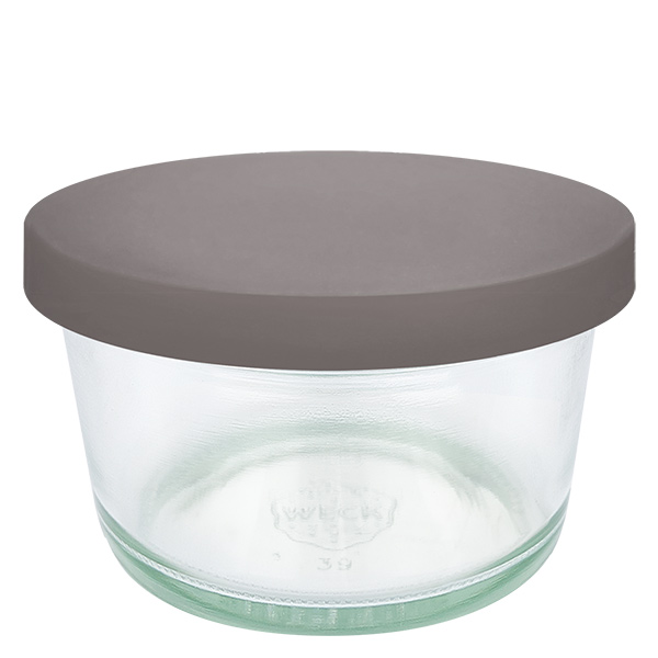 165ml bocal gourmet WECK RR80 avec couvercle en silicone gris