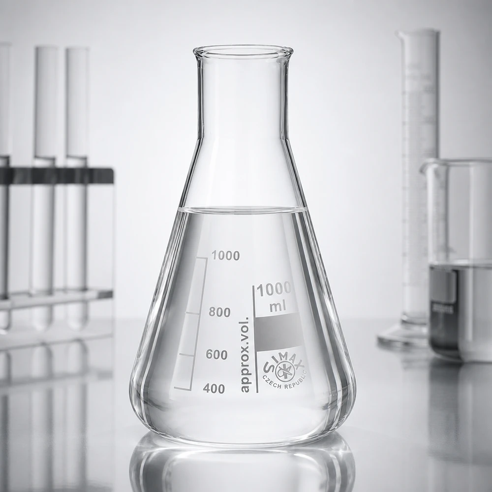 Erlenmeyer 100ml col large, verre borosilicate Erlenmeyer 100ml col large pour applications professionnelles en laboratoire et expériences scientifiques