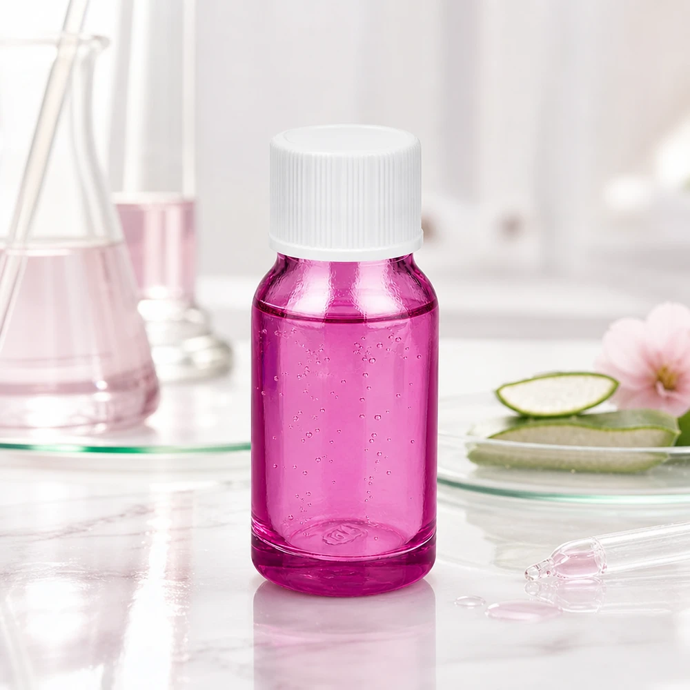 Bouteille 10ml 11mm bouchon à vis blanc standard PurpleLine UT18/10 Elégant flacon en verre violet de 10ml avec couvercle blanc parfait pour les cosmétiques et sérums DIY
