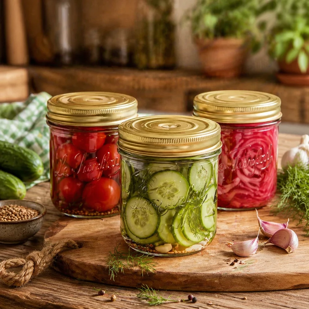 Le Parfait® Familia Wiss 350 g Ø100 mm bocal 415ml bocal Familia Wiss avec système de couvercle en 2 parties pour la mise en bocaux et la conservation des légumes