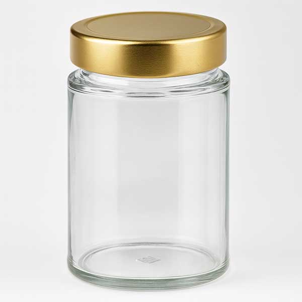 202ml Verre rond avec couvercle BasicSeal or UNiTWIST