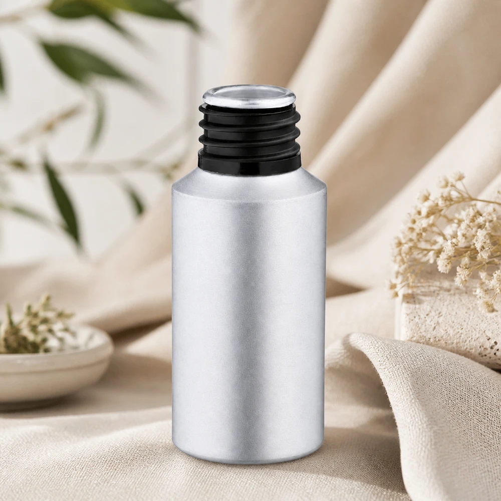 Bouteille en aluminium teinté 30 ml, sans bouchon Bouteille en aluminium décapé réutilisable de 30 ml pour un conditionnement durable des sérums et teintures