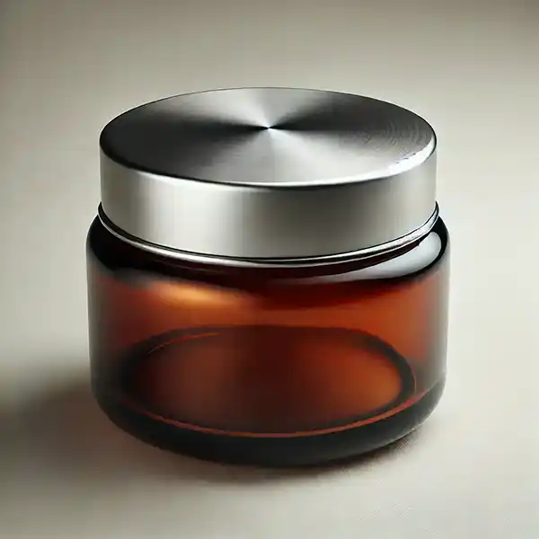 Glastiegel braun