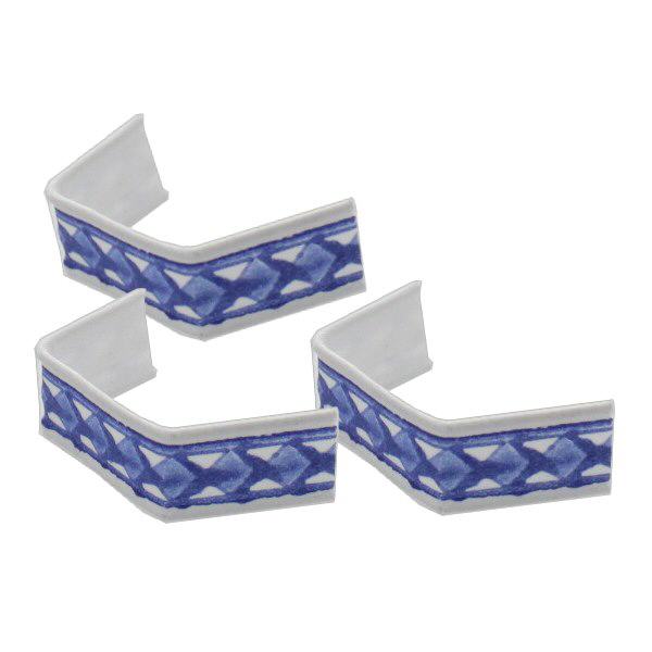 100 clips en papier, longueur 40, bleu et blanc