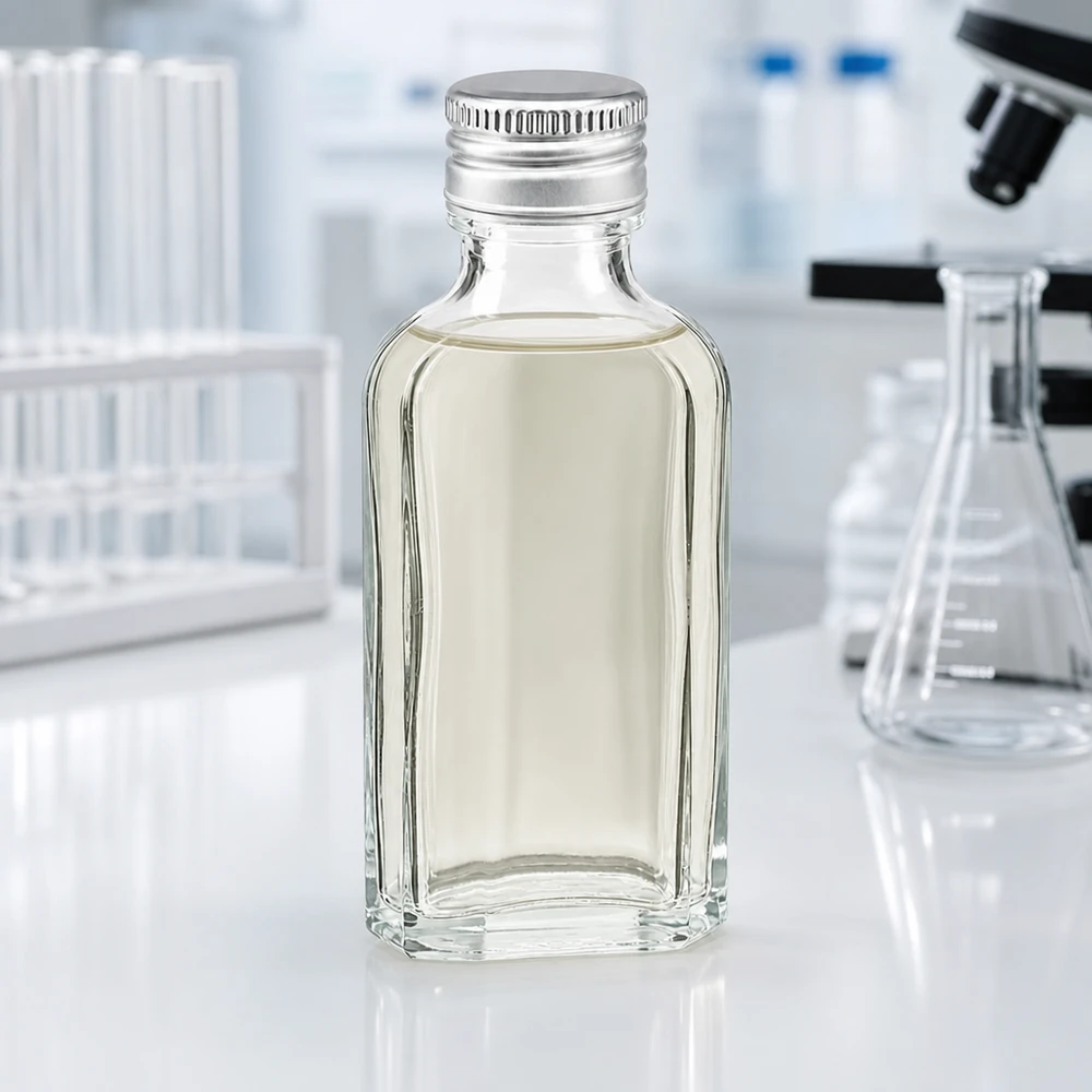 Flacon rectangulaire en verre transparent de 50 ml, Meplat, avec bouchon en aluminium argenté PP22