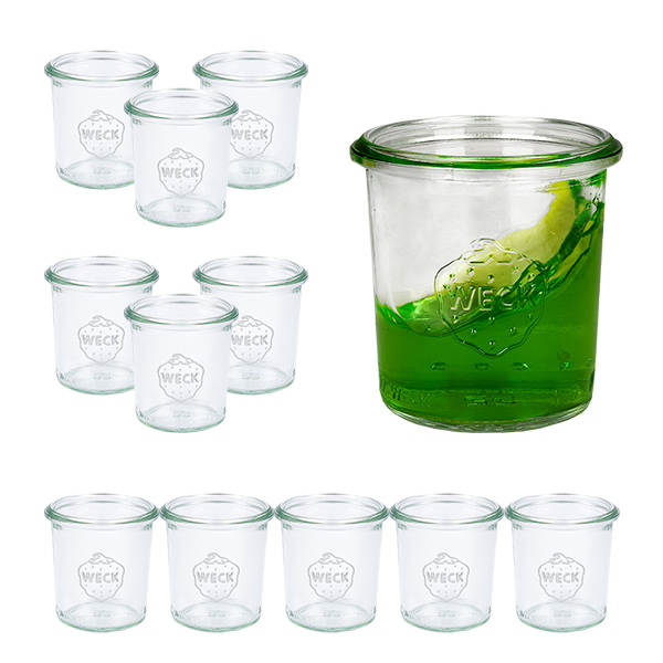 Lot de 12 bocaux Weck 140ml à l'envers