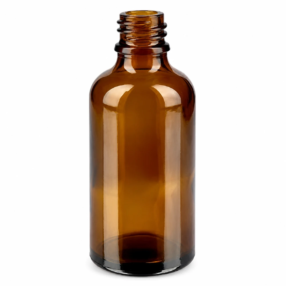 Flacon de 50ml 11mm SV bleu STD BrownLine UT18/50 Bouteille en verre de 50 ml de qualité supérieure, marron, avec bouchon standard pour cosmétiques