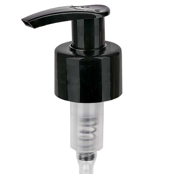 Pompe distributrice noire 28mm pour flacons de médicaments, standard