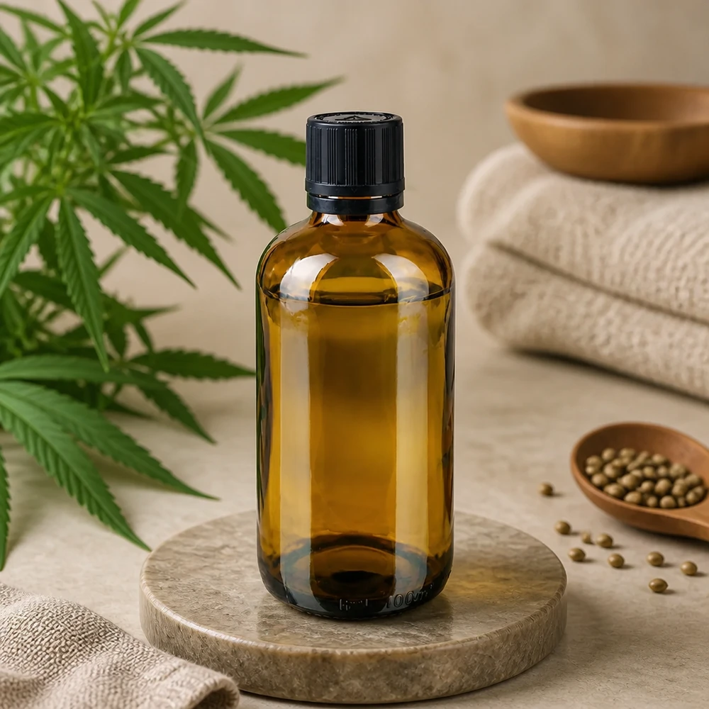 Flacon brun 100 ml avec bouchon compte-gouttes noir 1 mm, sécurité enfant Flacon en verre brun de pharmacie de 100 ml avec un bec verseur de 1 mm pour le CBD et les huiles essentielles